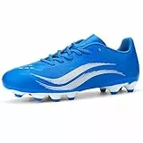 GOGOUP Fußballschuhe Herren Spike Microfaser Cleats Kunstrasen Jungen Fussballschuhe Athletics Trainingsschuh Professionelle Football Shoes Outdoor Sportschuhe Blau EU36