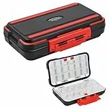 Wisebom Tacklebox Köderbox Wasserdicht Angelzubehör Boxen Haken Köderbehälter 30 Faecher Multifunktion Werkzeugkasten Teilebox Aufbewahrungskiste Angelbedarf (Schwarz)