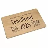 Frühstücksbrett Brotbrett fürs Schulkind zum Schulanfang (Jahreszahl)