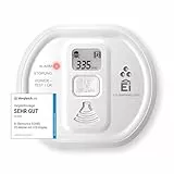 Ei Electronics Ei208D Kohlenmonoxidmelder, CO-Melder mit LCD-Display und Batterie für 10 Jahre, Stand-Alone-Gerät, weiß
