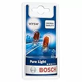 Bosch WY5W Pure Light Halogen-Glühlampe für Auto-Scheinwerfer, 12 V 5 W, in Originalqualität - Lampensockel Typ W2,1x9,5d - 2er-Pack Ersatz-Scheinwerferlampen