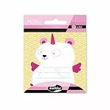 Clairefontaine Maildor MI041C Modou selbstklebender Haftnotizblock (1 Beutel mit 50 Haftnotizen, ideal für Ihre Notizen, 7 x 7cm, praktisch und einfach zum Verwenden, Einhorn Bär ) 1 Pack
