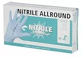 Kerbl 153050 Allround Nitril Einweghandschuhe, puderfrei, 50Stück/Box, Einmalhandschuhe, Nitrilhandschuhe, Untersuchungshandschuhe Gr. S-XL, L, blau