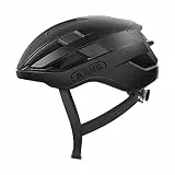 ABUS Rennradhelm WingBack – einfacher Roadhelm für sportliches Fahren im Alltag und in der Freizeit – für Erwachsene und Jugendliche – Schwarz, Größe L