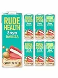 Rude Health 6 x 1 Liter Barista Sojadrink, 100% natürliches Bio Getränk, laktosefrei, milchfrei und glutenfrei, ohne Zuckerzusatz, gesund und vegan