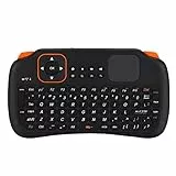 Annadue 2.4G Wireless Keyboard mit Touchpad, Tragbarer Wireless Keyboard Controller mit USB-Empfänger-Fernbedienung für Smartphone/Tablet/Laptop/Smart TV/Android TV Box