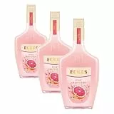 Eckes Pink Grapefruit 15% (1 x 0,5l) – Fruchtiger Grapefruitlikör aus Deutschland mit intensiven Zitrusnoten (Packung mit 3)