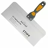 Clauss Spachtel 12' (30,5 cm) mit breiter Klinge in Profiqualität | Titanium Bonded Edelstahlklinge mit Antihaftbeschichtung | rutschfester, ergonomischer Griff | ideal als Flächenspachtel | 18736