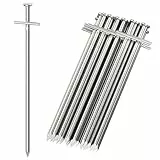 YAOBLUESEA 50x Zeltheringe Stahl für Harte böden Felsbodenheringe Sturmsicher 23cm Lange Anti-Rost Heringe Erdnägel Zeltnägel für Camping Outdoor für Harte Böden Normalen Ø4mm Vorzelt Heringe