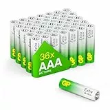 GP Extra Alkaline Batterien AAA Longlife leistungsstark mit Neuer G-TECH-Technologie | Micro Batterien LR03 1,5V | Pack mit 36 Stück AAA Batterien