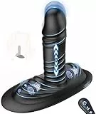 Realistischer Anal Dildo & Grinder-Vibrator mit Silikon-Vollummantelung, Analplug mit 9 Vibrations&3 Stoßmodi für Stimulation von Prostata, Anus & Vagina Butt Plug Sex Spielzeug für die Männer Frau