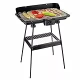 Korona 46221 Elektrischer Standgrill mit XXL-Grillrost (51 x 30 cm) / 2200 Watt/Windschutz/Kontrollleuchte/Sicherheitsschalter/stufenlose Temperatureinstellung