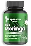BIO Moringa hochdosiert (DE PRODUKTION) - 3000mg Tagesdosis -PREMIUM: 100% Blätter, keine Stängel - Vegan, Laborgeprüft - Moringa von Supplenatura®