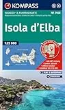 KOMPASS Wanderkarte 2468 Isola d' Elba 1:25.000: Wander- und Fahrradkarte in einem - inklusive Offline-Verwendung in der KOMPASS-App. Wander-& Radwege