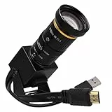 Svpro 4K 60fps HDMI USB Kamera Manueller Zoom Streaming Webcam USB3.0 Externe Computerkamera mit CS Mount 5-50mm Teleobjektiv 10X Optischer Zoom Industrielle Mikroskop-Kamera für PC,Laptop,Monitor,TV