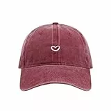 Generisch 2026 Baseball Caps Damen mit Herzförmiges Stickmuster Mütze Verstellbarem Kappe Outdoor Sports Cap hüte, mützen & caps für Damen