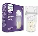 Philips Avent Muttermilchbeutel 180ml zum Aufbewahren & Einfrieren von Muttermilch, SCF603/25 , vorsterilisiert, 25 Stück