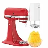 Rasiereis-Aufsatz für KitchenAid Standmixer, Schneekegel-Maker für KitchenAid mit 8 Eisformen, Edelstahlklinge, Eisrasierer-Aufsatz für Küchenhelfer Mixer