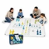 alldoro 60060 XXL Ludo 150 x 150 cm, riesiges Familien-Brettspiel mit 16 großen Spielfiguren & Würfel, für Garten, Indoor & Outdoor