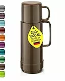 ROTPUNKT Isolierflasche 500ml mit integriertem Becher - Hochwertige Isolierkanne Made in Germany I Bis zu 24 h heiß & 36 h kalt (Andreas 80, Shiny Nougat)