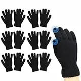 JiaYouLC 6 Paar Unisex Touchscreen-Thermo-Handschuhe, Multipack, Erwachsene, Winter, warm, magische Handschuhe zum Anziehen, Fahren, Skifahren, Radfahren, Einkaufen