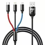Multi USB Kabel, 3 in1 Universal Ladekabel 1.2M Schnell USB Ladekabel Mehrfach mit Micro USB Typ C Lightning Kabel für iPhone, Android Galaxy, Huawei,Oneplus,Sony, Oneplus, LG, HTC