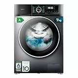Cecotec Waschmaschine 7 kg Frontlader Bolero Dresscode 7500 Inverter Steel A, Klasse A, 1400 U/min, Programmierbare Umdrehungen, 16 Programme, Steam Max, Allergy Care, Display.