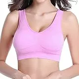 BH für Damen, volle Unterstützung, hohe Belastung, Yoga, Sport-BH, Übergröße, Fitness-BH, Stütz-BHs für Damen, rose, L
