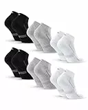 DANISH ENDURANCE Kurze Sportsocken aus Bio-Baumwolle, Alltag und Fitnessstudio, Unisex, Herren & Damen, (3│6 Pack) Mehrfarbig (2x Schwarz, 2x Grau, 2x Weiß) 6er pack 43-47