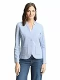 TOM TAILOR Damen 1038703 Basic Ottoman Blazer mit Taschen, 36520 - Kentucky Blue Melange, XXL