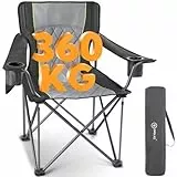 Homecall Campingstuhle Faltbar Bis 360 KG Ultragroß Caming Stuhl mit hoher Rückenlehne, Komplett Gepolstert, Robust und Zuverlässig klappstuhl Camping für Outdoor, Balkon, Garten, Angeln, XXL