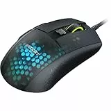 Roccat Burst Pro - Extrem leichte Optical Pro Gaming Maus (hohe Präzision, Optischer Owl-Eye Sensor (100 bis 16.000 Dpi), RGB AIMO LED Beleuchtung, 68g leicht, Designt in Deutschland), schwarz