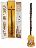 Wizarding World Harry Potter - Authentischer Hermine Granger Zauberstab aus Kunststoff mit Hogwarts-Halterung, ca. 30,5 cm, Spielzeug für Kinder ab 14 Jahren, Fanartikel, Gold
