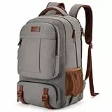 Tzowla Laptop-Rucksack aus Segeltuch, Tasche für Herren und Damen, Reiserucksack für 39,6 cm (15,6 Zoll) Laptop, Büchertasche mit USB-Ladeanschluss