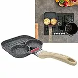 Aluminium-Antihaft-Eierpfanne, Carote-Pfannen, Kochgeschirr, Platzpfanne, Eierpfanne, Omelettpfanne, Pfannkuchen-Grillplatte, Eierpfanne, Küchenzubehör Für Das Frühstück, Schwarz Poffertjes Pfanne