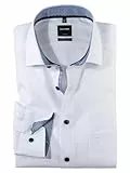 OLYMP Herren Businesshemd Langarm Luxor,Einfarbig,modern fit,Global Kent,Weiss 00,42