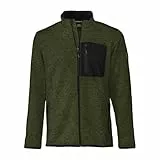 FORSBERG weiche und warme Strickjacke mit aufgesetzter Brusttasche und Seitentaschen, Farbe:grün, Größe:L