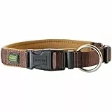 HUNTER Hundehalsung NEOPREN VARIO PLUS, Farbe: braun/caramel, strapazierfähiges Nylon, weiche Neoprenpolsterung, stufenlos verstellbar, mit Zugentlastung, pflegeleicht, komfortabel, Größe: M/2,0