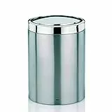 kela Kosmetikeimer 7l, Mülleimer Badezimmer mit Schwingdeckel, Edelstahl Bad Mülleimer ARI, silber matt