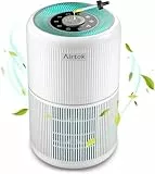 AIRTOK Luftreiniger mit Aromatherapie Funktion, Luftreiniger Allergiker 4-Stufen Luftfilter kann 99,97% Staub, Pollen und andere ultrafeine Partikel, H13 HEPA Air Purifier mit 3 Geschwindigkeitsstufen