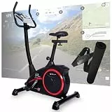 Christopeit Heimtrainer Fahrrad Ergometer AL 2 / AL 2 S, bis 150kg, 24 Widerstandsstufen, 9kg Magnet-Bremssystem, leise, Soft-Touch-Computer (AL 2 S Digital inkl. Matte + Pulsmessgurt)