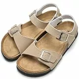 Torotto Damen Sandalen Pantoletten Hausschuhe mit verstellbaren Riemen