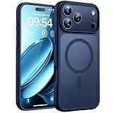 TOCOL für iPhone 17 Pro Hülle für MagSafe, Vollständiger Kameraschutz, Eingebauter Magnetring, Stoßfest Kratzfest Transluzente Matt Handyhülle für iPhone 17 Pro Case 6,3 Zoll, Blau