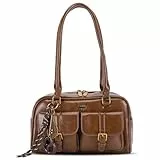 CHAMAIR Y2K Tasche Handtasche Damen PU Leder Schultertasche Shoulder Bag Women Purse Vintage Aesthetic Uni Umhängetasche