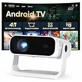 2026 Neuer Smart Mini Beamer Integrierte APP, Android 14, Unterstützt 1080P und 4K-Dekodierung, 20000 Lumens, Automatische Trapezkorrektur, WiFi6 & BT5.2 ，Beamer 4K Heimkino für Handy/HDMI/PC