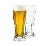 Luxu Biergläser, Hexagon-Form, Pilsner-Gläser-Set, 563 ml, Kristall-Craft-Weizen-Biergläser, bleifreie Weizen-Vase zum Trinken, Pint-Gläser für ALE, Premium-IPA-Gläser, tolle Geschenkidee