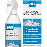 HG Kalkweg Schaumspray | Entfernt Kalk von Duschköpfen & Armaturen - 500ml