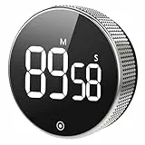 Vabaso Digital Kitchen Timer, Küchentimer Magnetisch, Eieruhr, Kurzzeitwecker, Große LED Bildschirm, Lauter Alarm, Ideal Kurzzeitmesser für Kochen, Backen, Sport, Studieren