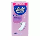 Vania Maxi Nuit Damenbinden (10 Stück) – Dünnere Binden mit schneller Absorption und hoher Toleranz – Periodenschutz mit extra langer anatomischer Form