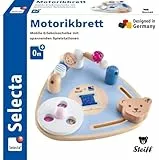 Selecta 64309 Steiff, Motorikbrett, Kleinkindspielzeug aus Holz 16 cm,